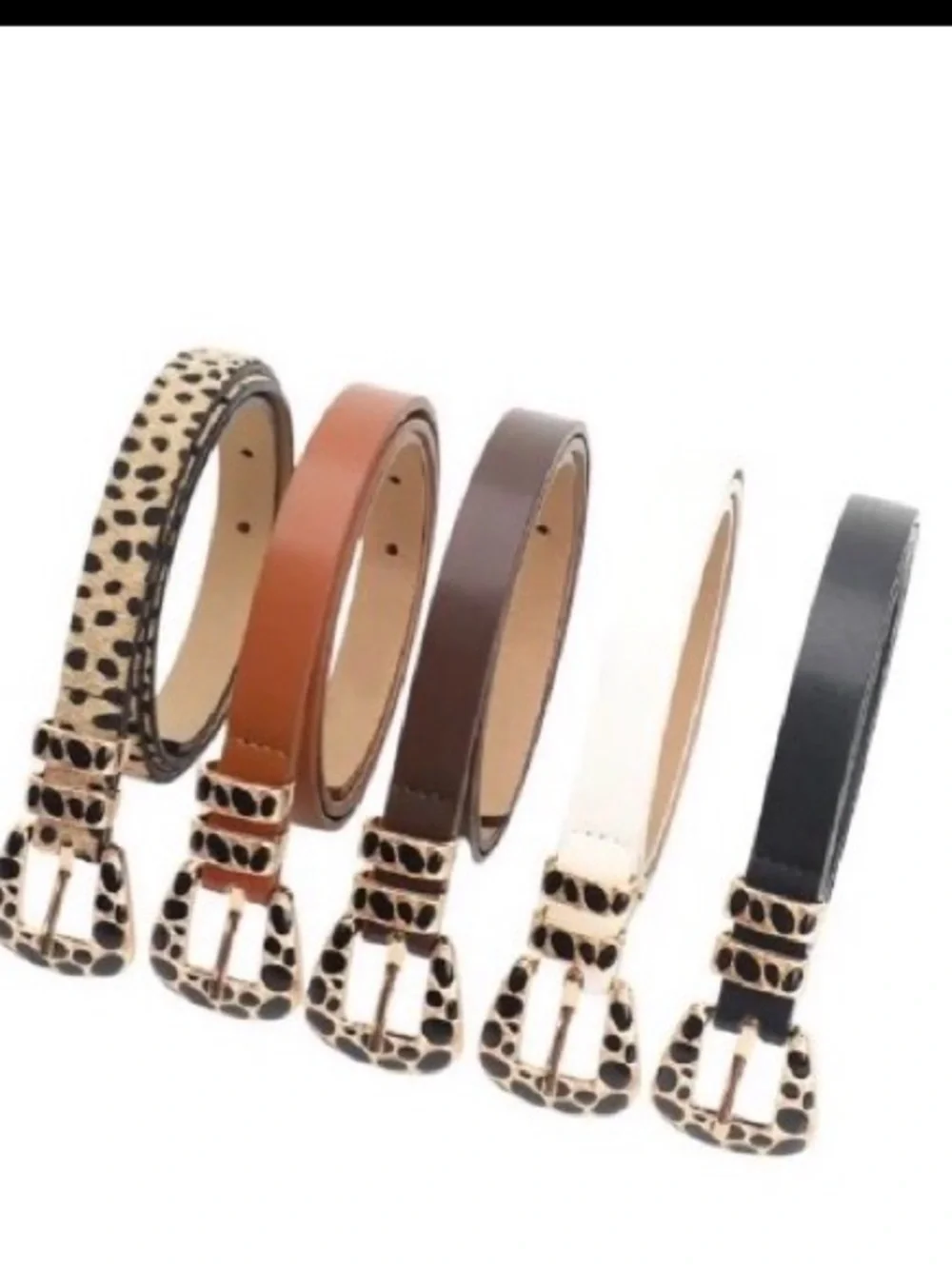 Slim Women's Belt - Stylish Animal Print Accent